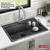 30” Drop-In Top Mount 16 Gauge Workstation Kitchen Sink Single Bowl with WorkFlow™ Ledge and Accessories